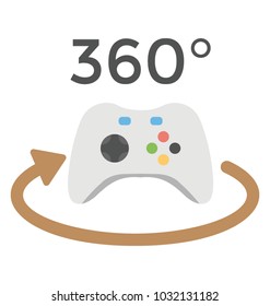 
Flat icon design of virtual reality 360 degree vision
