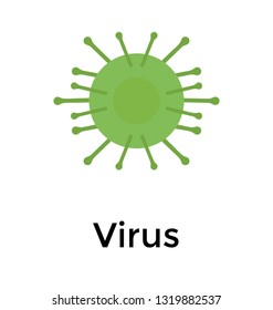 Flat icon design of virus 