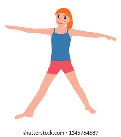 Flat icon design of warrior pose flat icon design