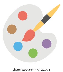 
Flat icon design of watercolor paints
