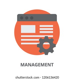 
Flat icon design of web development 
