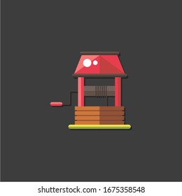 flat icon design well in the farm vector illustration