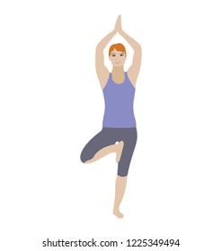 
Flat icon design of yoga 
