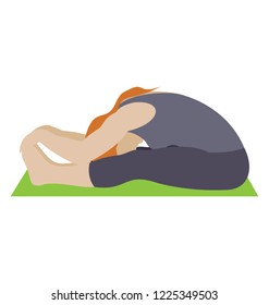 
Flat icon design of yoga 
