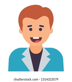 Flat icon design of youngster 