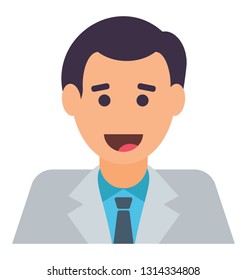 Flat icon design of youngster 