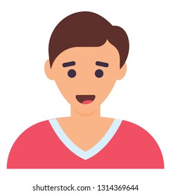 Flat icon design of youngster 