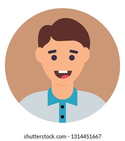 Flat icon design of youngster 