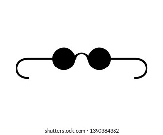 Flat icon designating blind or dark glasses for applications, public places and web sites. Vector illustration