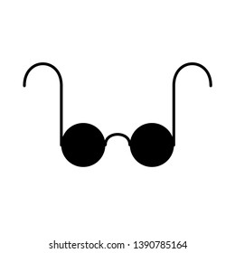 Flat icon designating blind or dark glasses for applications, public places and web sites. Vector illustration