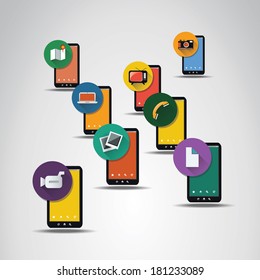 Flat Icon Designs for Mobile Apps