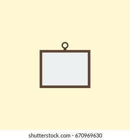 Flat Icon Desk Element. Vector Illustration Of Flat Icon Whiteboard Isolated On Clean Background. Can Be Used As Desk And Whiteboard Symbols.