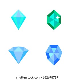 Flat Icon Diamond Set Of Gem, Gemstone, Karat And Other Vector Objects. Also Includes Diamond, Crystal, Karat Elements.