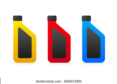 Flaches Symbol mit unterschiedlichem Farbkanal auf weißem Hintergrund für das Verpackungsdesign. Vektorgrafik.