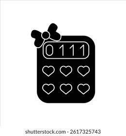 Flat Icon Digital Calculator Vector Illustration For Stationery and Electronics Design Theme.
