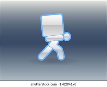 Flat icon of dilivery