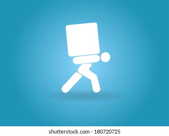 Flat icon of dilivery