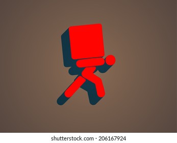 Flat icon of dilivery