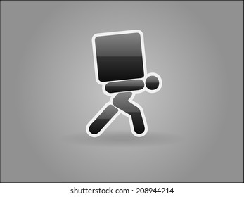 Flat icon of dilivery