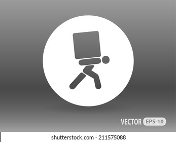 Flat icon of dilivery