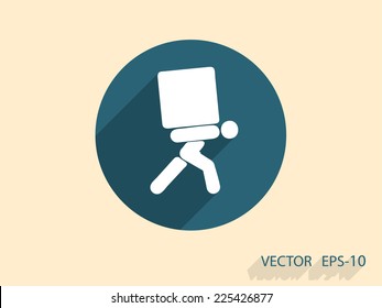 Flat icon of dilivery