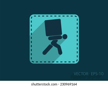 Flat icon of dilivery