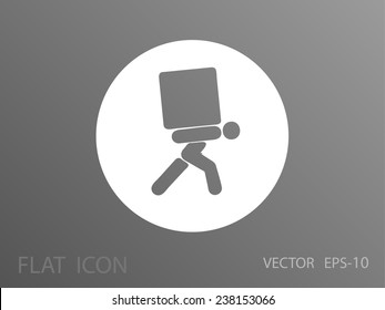 Flat icon of dilivery