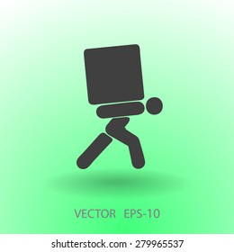 Flat icon of dilivery