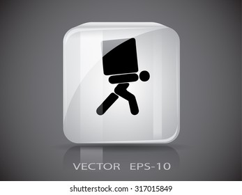 Flat icon of dilivery