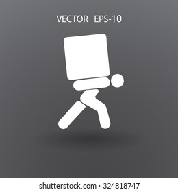 Flat icon of dilivery