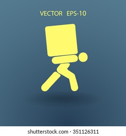 Flat icon of dilivery