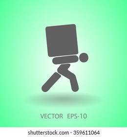 Flat icon of dilivery