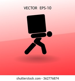 Flat icon of dilivery