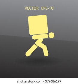 Flat icon of dilivery