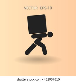 Flat icon of dilivery