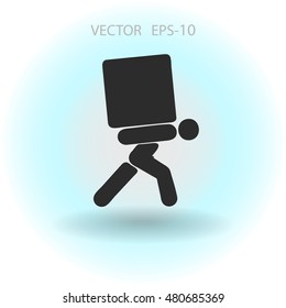 Flat icon of dilivery