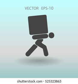 Flat icon of dilivery. vector illustration