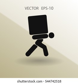 Flat icon of dilivery. vector illustration