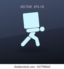 Flat icon of dilivery. vector illustration