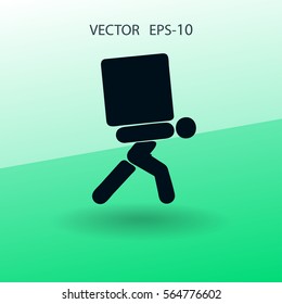 Flat icon of dilivery. vector illustration