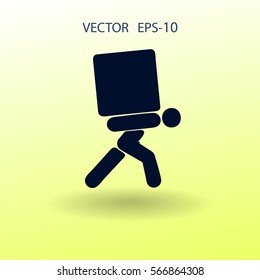 Flat icon of dilivery. vector illustration