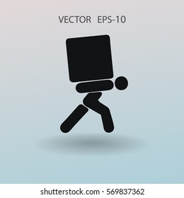 Flat icon of dilivery. vector illustration