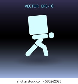 Flat icon of dilivery. vector illustration