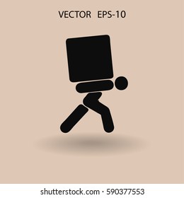 Flat icon of dilivery. vector illustration