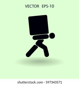 Flat icon of dilivery. vector illustration
