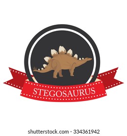 flat icon dinosaur stegosaurus