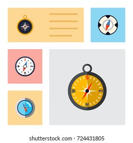 Flat Icon Direction Set Of Divider, Navigation, Geography And Other Vector Objects. Also Includes Orientation, Navigator, Geography Elements.