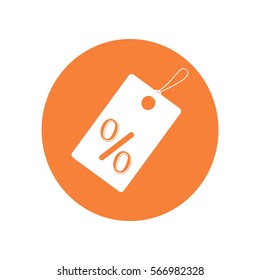 Flat icon. A discount.