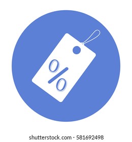 Flat icon. A discount.