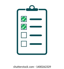 Flat icon to do list isolated on white background. Vector illustration.